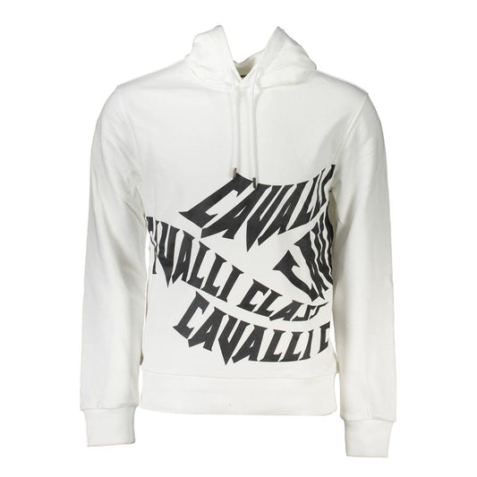 Cavalli Class White Cotton Men Sweater Cavalli Class