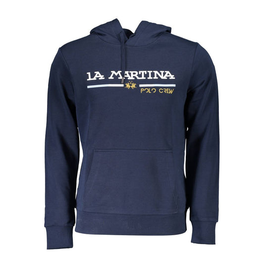 La Martina Blue Cotton Sweater La Martina