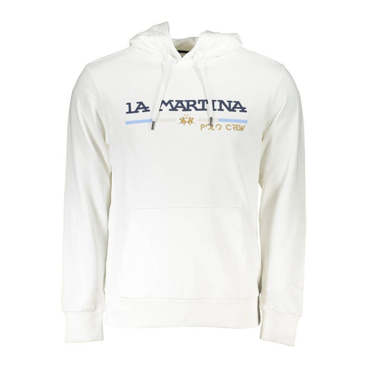 La Martina White Cotton Sweater La Martina