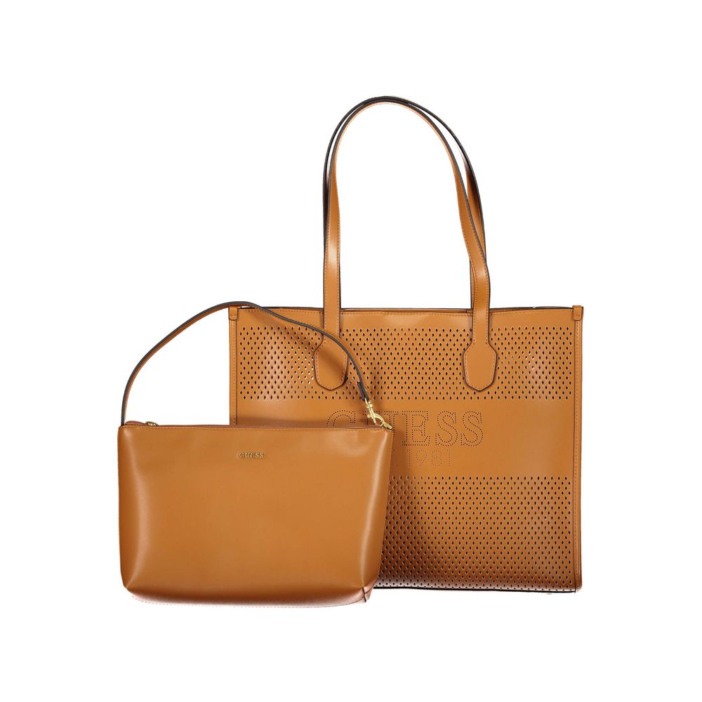 Guess Jeans Brown Polyethylene Handbag Guess Jeans