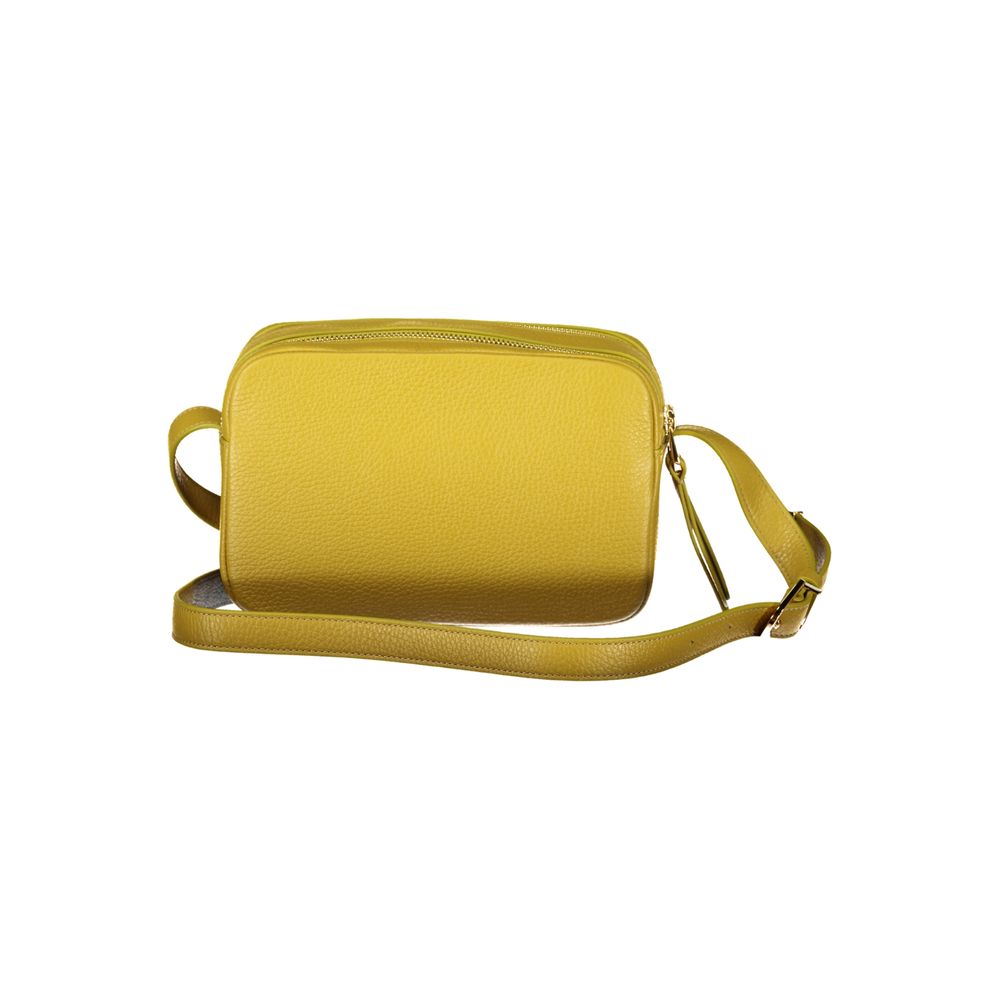Coccinelle Verde leather shoulder bag for women, featuring a sleek design and adjustable strap, on a neutral background.