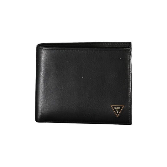 Guess Jeans Black Leather Wallet Guess Jeans