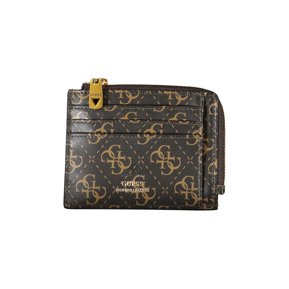 Guess Jeans Brown Leather Wallet Guess Jeans