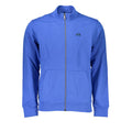 La Martina blue cotton men's sweatshirt with crew neck and long sleeves, casual and comfortable for everyday wear.