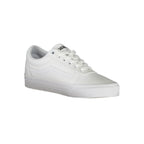 Vans Bianco polyurethane women's sneaker with white upper, lace-up design, and rubber sole, stylish casual footwear.