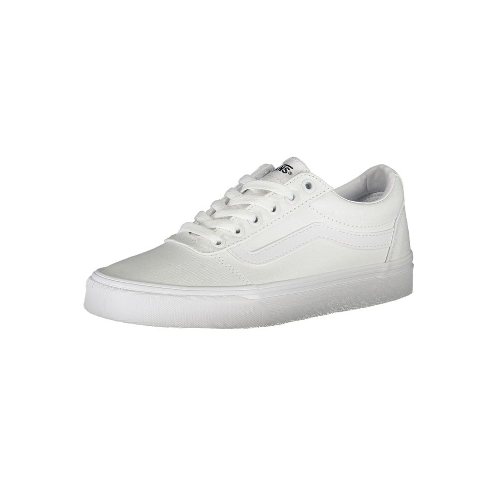 Vans Bianco polyurethane women's sneaker with white upper, rubber sole, and lace-up design.
