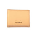 Coccinelle orange leather women's wallet with sleek design and multiple card slots, displayed on a neutral background.