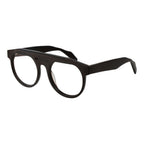 Yohji Yamamoto brown plastic eyeglasses frames with a sleek, modern design and smooth finish.