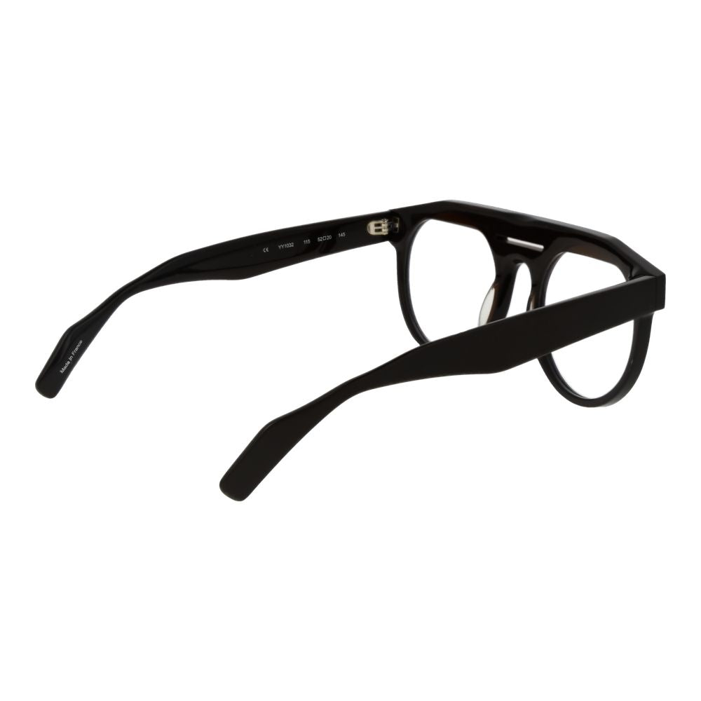 Yohji Yamamoto brown plastic eyeglasses frames with sleek design and clear lenses, stylish eyewear for modern fashion.