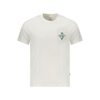 Guess Jeans Bianco organic cotton men's T-shirt, white casual shirt with crew neck and short sleeves, soft fabric and comfortable fit.