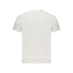 Guess Jeans Bianco organic cotton men's T-shirt, plain white casual shirt with round neckline and short sleeves.