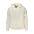 Guess Jeans men's white cotton hoodie with front kangaroo pocket and adjustable drawstrings, casual and comfortable fit.