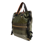 Dolce & Gabbana Military Green Patchwork Rucksack Backpack Bag