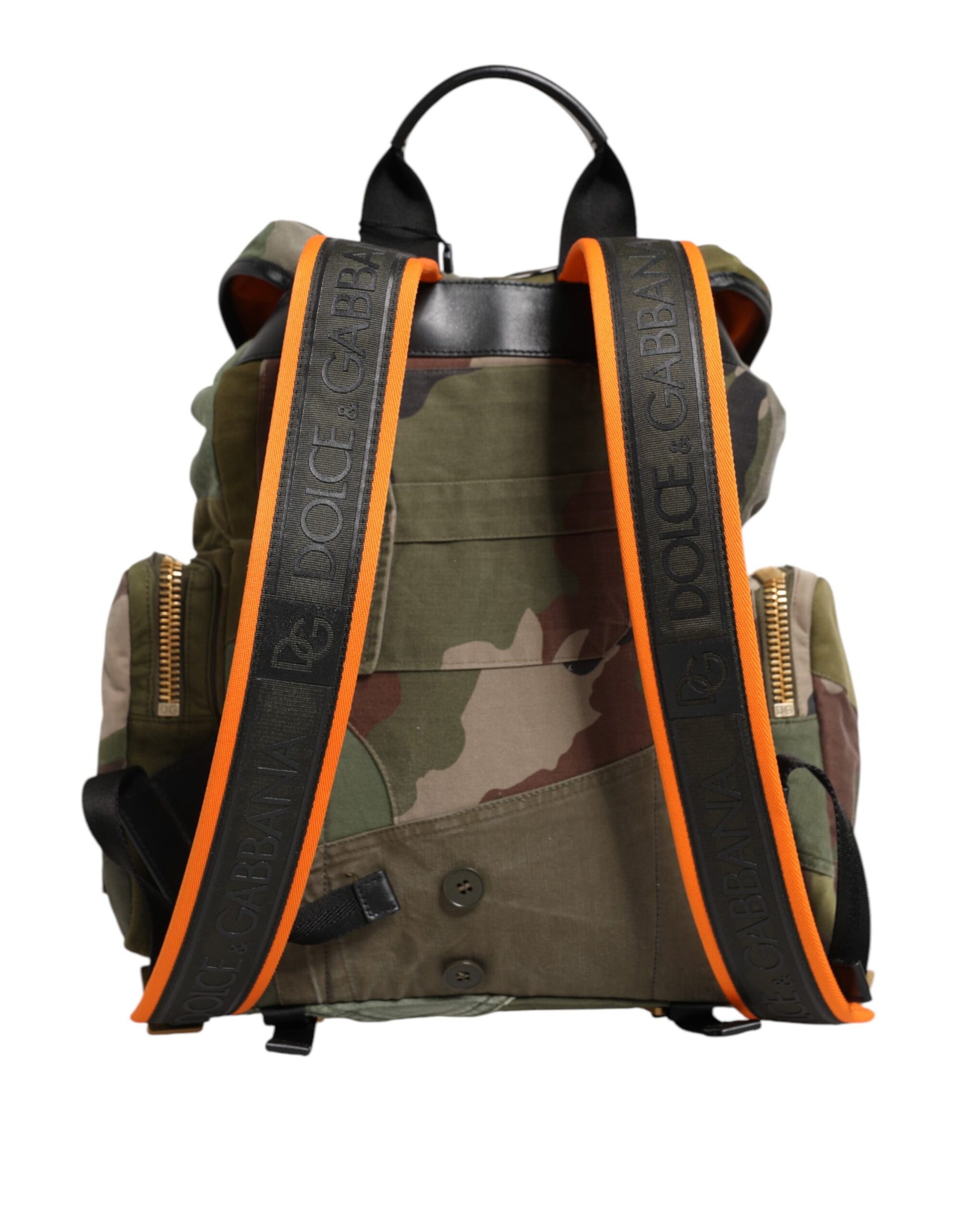 Dolce & Gabbana Military Green Patchwork Rucksack Backpack Bag Dolce & Gabbana