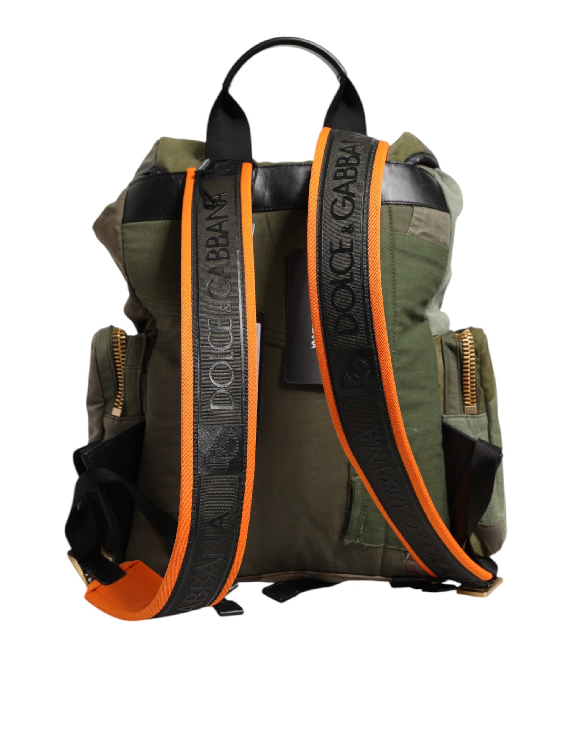 Dolce & Gabbana Military Green Patchwork Rucksack Backpack Bag Dolce & Gabbana