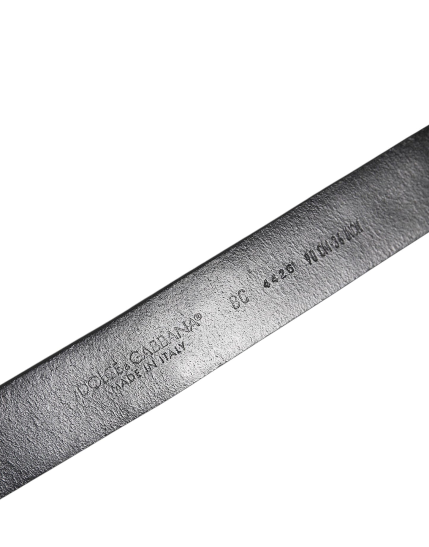 Dolce & Gabbana Black Studded Leather Metal Logo Buckle Belt Dolce & Gabbana