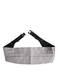 Dolce & Gabbana Gray Men 100% Silk Belt Wide Waist Cummerbund - Eljoys Fashion 