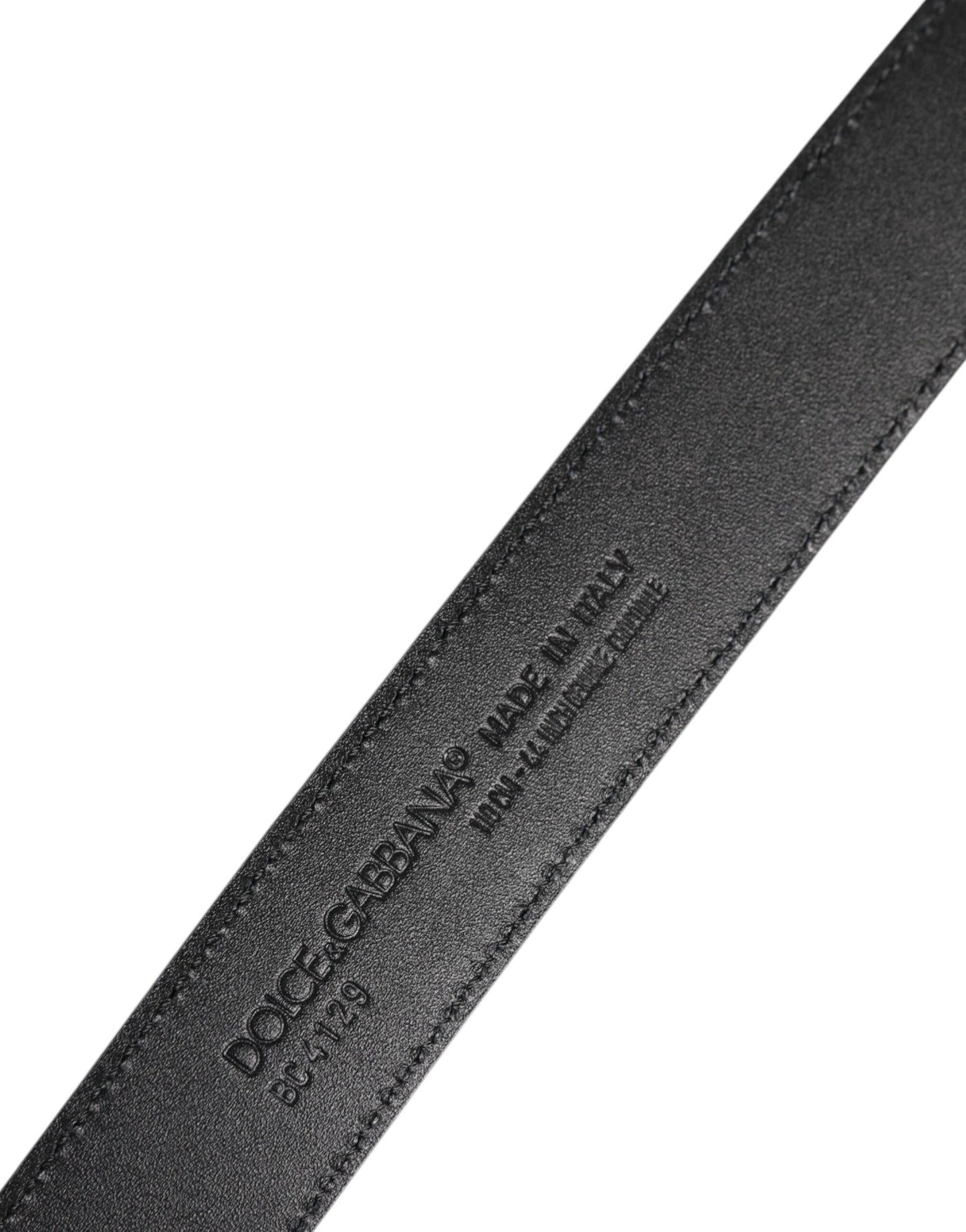 Dolce & Gabbana Black Leather Classic Metal DG Buckle Belt Dolce & Gabbana