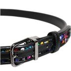 Dolce & Gabbana Black Sequin Embellished Metal Buckle Belt