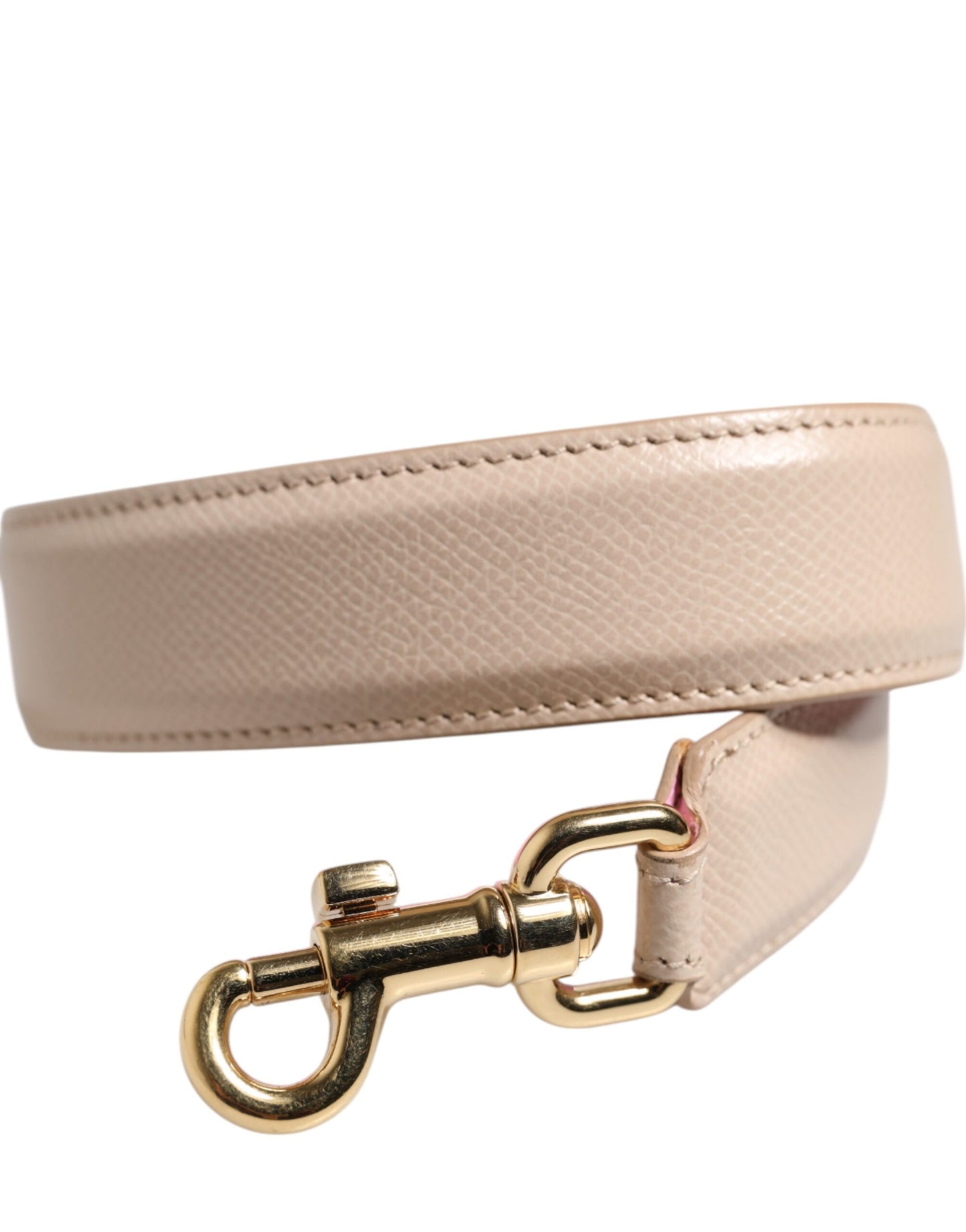 Dolce & Gabbana Beige Pink Leather Handbag Accessory Shoulder Strap Dolce & Gabbana