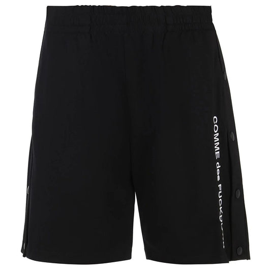 Comme Des Fuckdown Black Viscose Men Bermuda Short Comme Des Fuckdown
