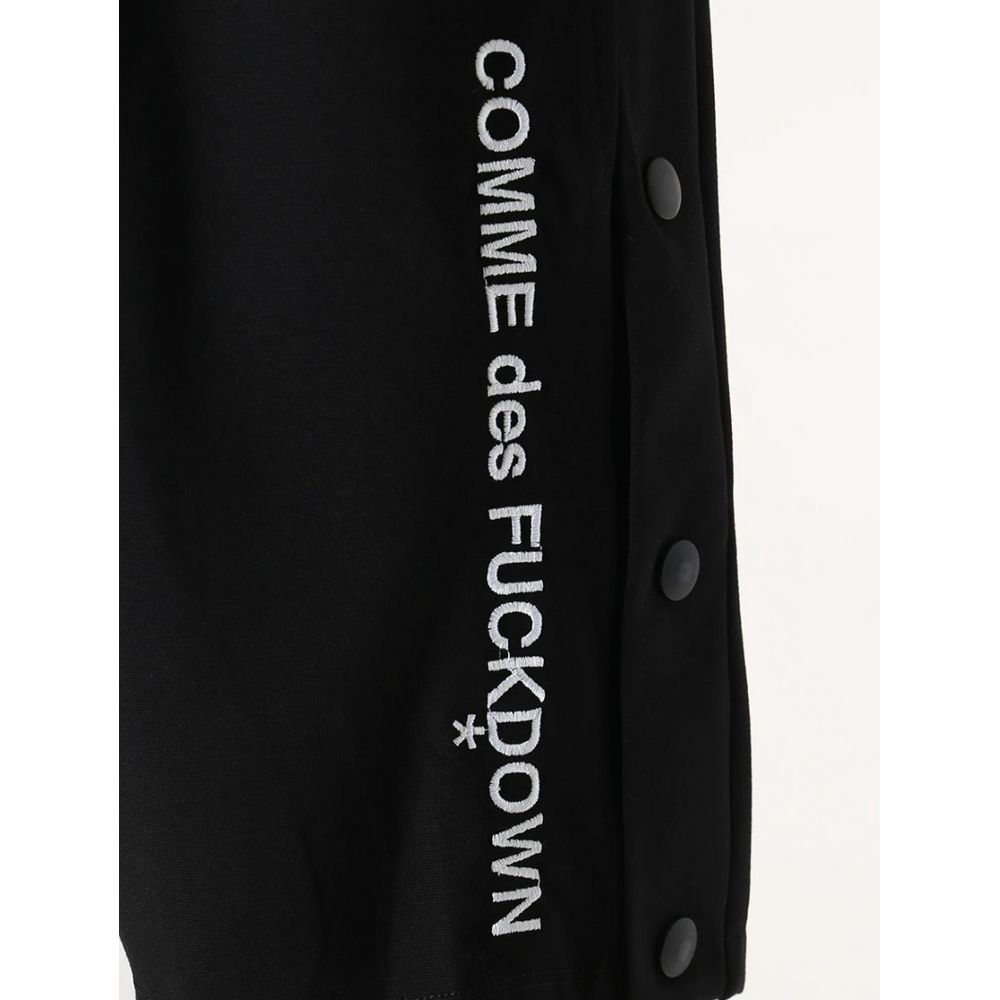 Comme Des Fuckdown Black Viscose Men Bermuda Short Comme Des Fuckdown