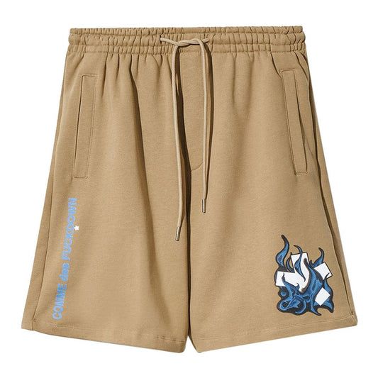 Comme Des Fuckdown Brown Cotton Short Comme Des Fuckdown