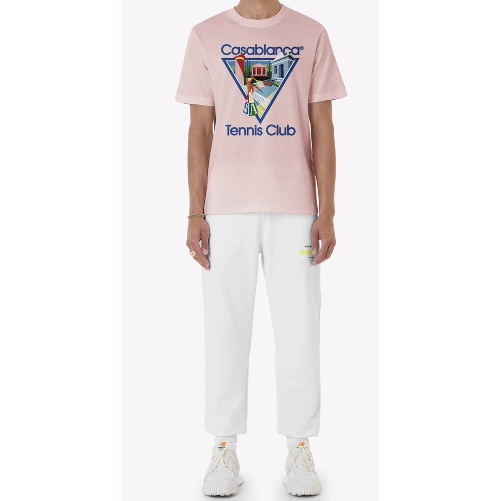 Casablanca Pink Cotton T-Shirt Casablanca