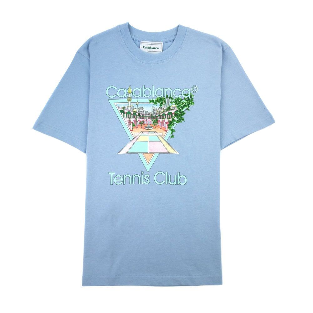 Casablanca Blue Cotton T-Shirt Casablanca