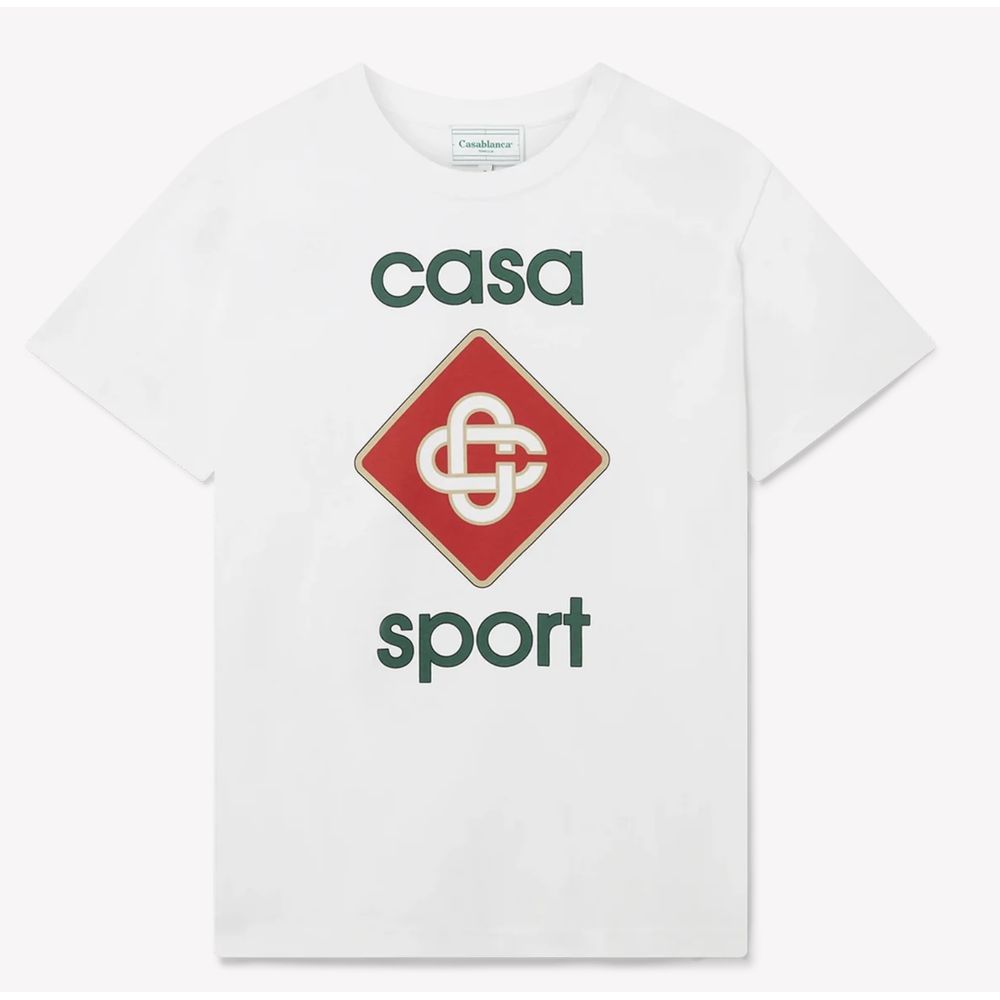 Casablanca White Cotton T-Shirt Casablanca
