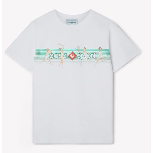 Casablanca White Cotton T-Shirt Casablanca