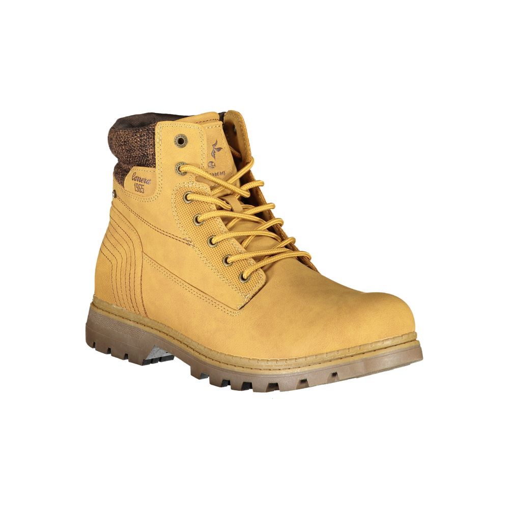 Carrera Giallo Poliestere men's stivaletto with yellow and black design, featuring a sturdy sole and stylish ankle height.