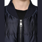 Dolce & Gabbana Dark Blue Quilted Full Zip Bomber Jacket