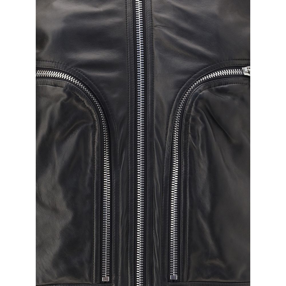 Rick Owens Bauhaus Flight Leather Jacket Rick Owens