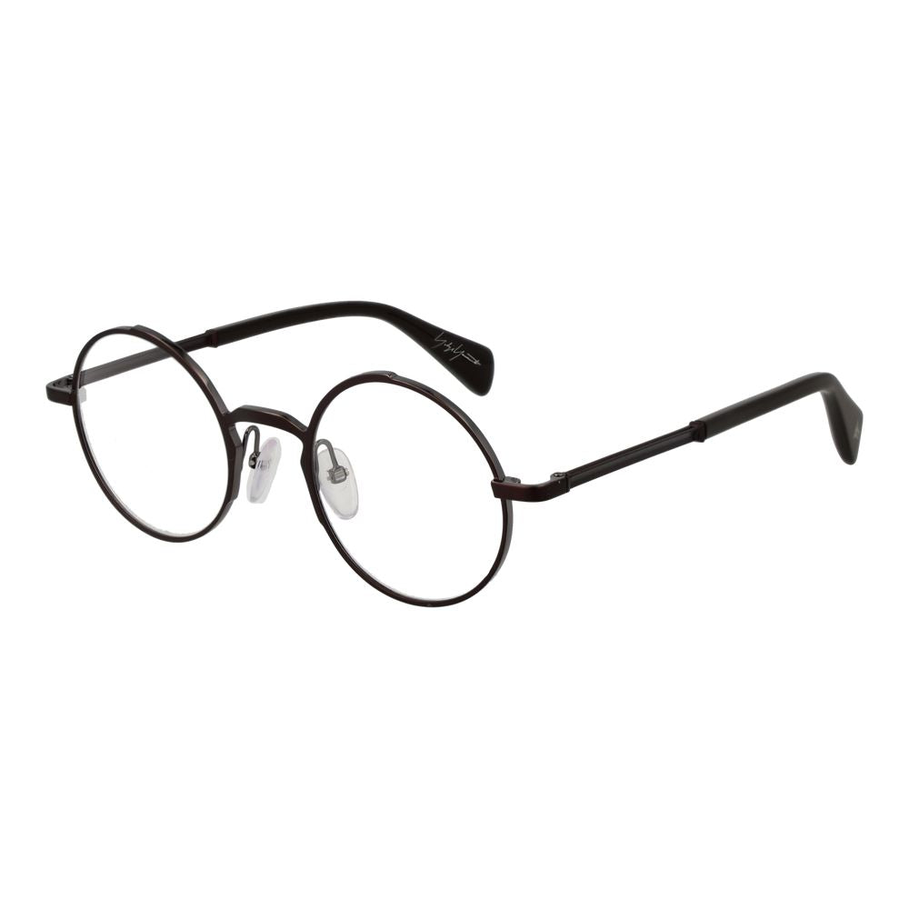 Yohji Yamamoto bronze metal glasses frames with sleek design and clear lenses, stylish eyewear for a modern look.