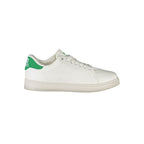 Norway 1963 white polyurethane men's sneaker with sleek design and lace-up closure, shown from a side angle.