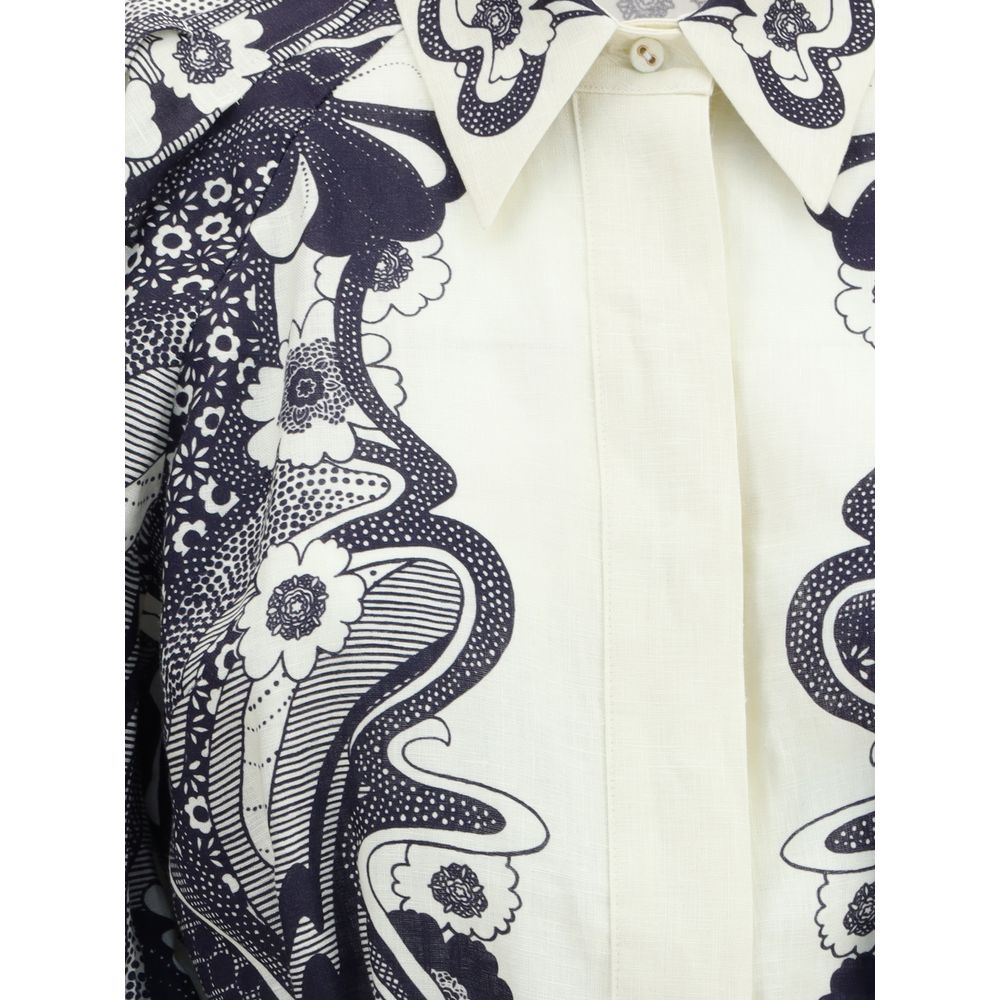 Alemais Multicolor Linen Casual Dress Alemais