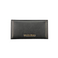 Mario Valentino Nero women's wallet made of black polyurethane, featuring a sleek design with multiple card slots and a zip closure.