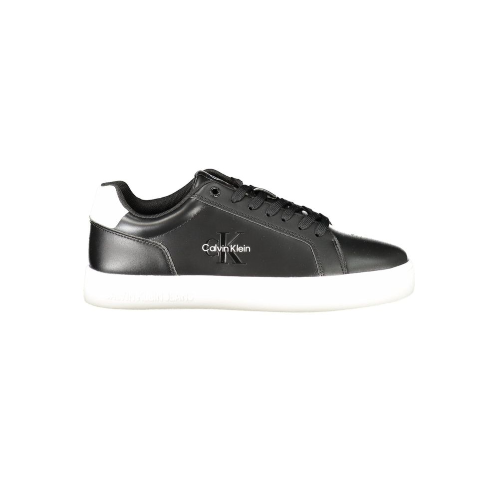 Calvin Klein Black Leather Men Sneaker Calvin Klein