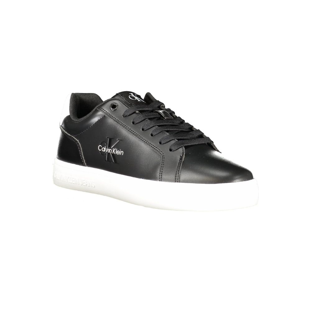 Calvin Klein Black Leather Men Sneaker Calvin Klein