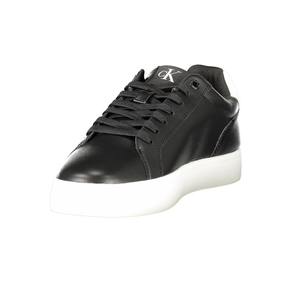 Calvin Klein Black Leather Men Sneaker Calvin Klein