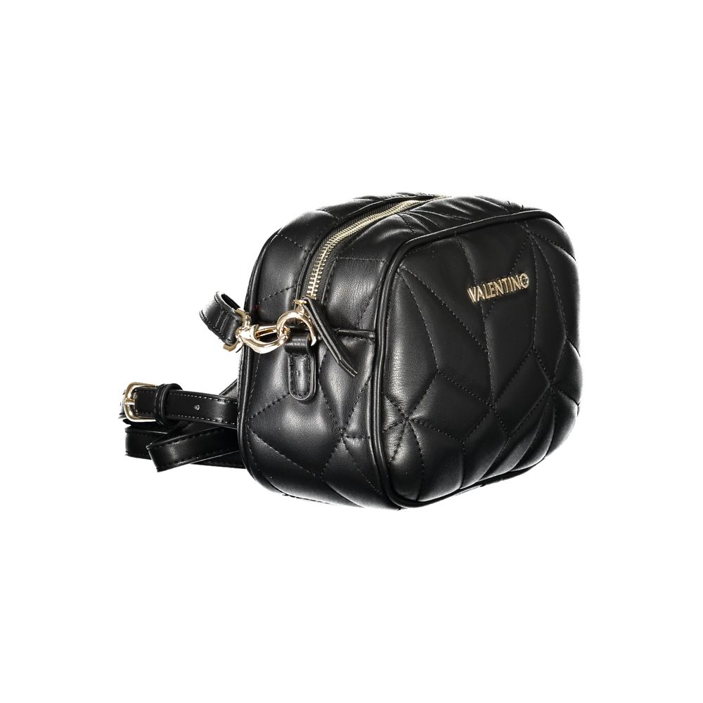Mario Valentino Nero polyurethane women's bag with sleek design and silver hardware, stylish accessory for everyday use.