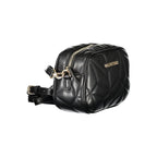 Mario Valentino Nero polyurethane women's bag with sleek design and silver hardware, stylish accessory for everyday use.