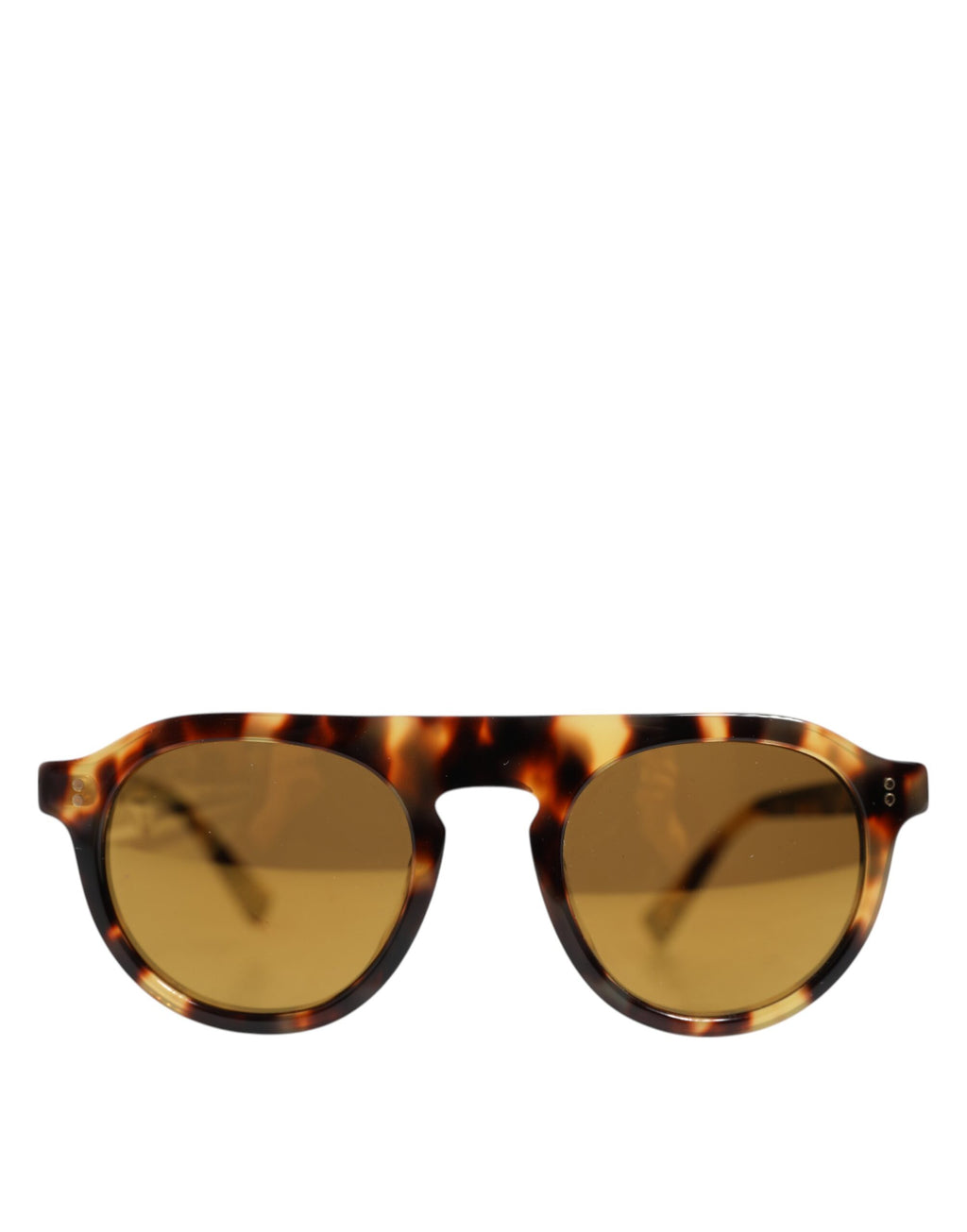 Dolce & Gabbana Brown Acetate Round Leopard Print Eyewear Sunglasses - Eljoys Fashion 
