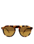 Dolce & Gabbana Brown Acetate Round Leopard Print Eyewear Sunglasses - Eljoys Fashion 