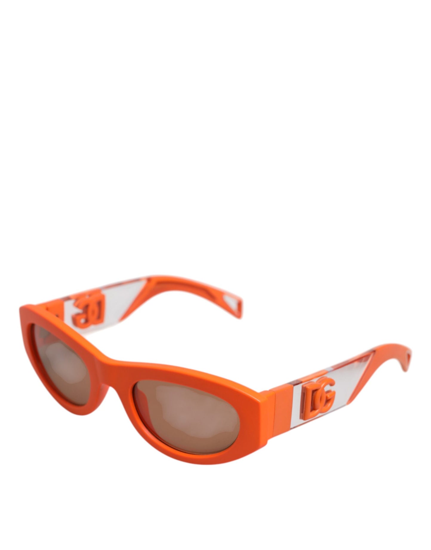 Dolce & Gabbana Orange Reborn To Live Oval Frame Logo Eyewear Sunglasses Dolce & Gabbana