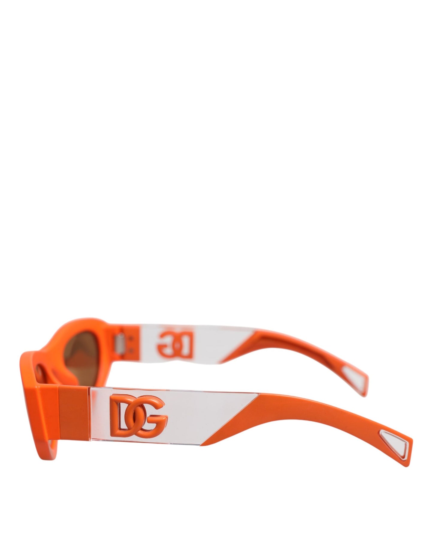 Dolce & Gabbana Orange Reborn To Live Oval Frame Logo Eyewear Sunglasses Dolce & Gabbana