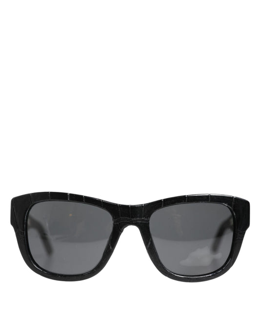 Dolce & Gabbana Black Leather Frame DG4177 Tinted Lens Sunglasses Dolce & Gabbana