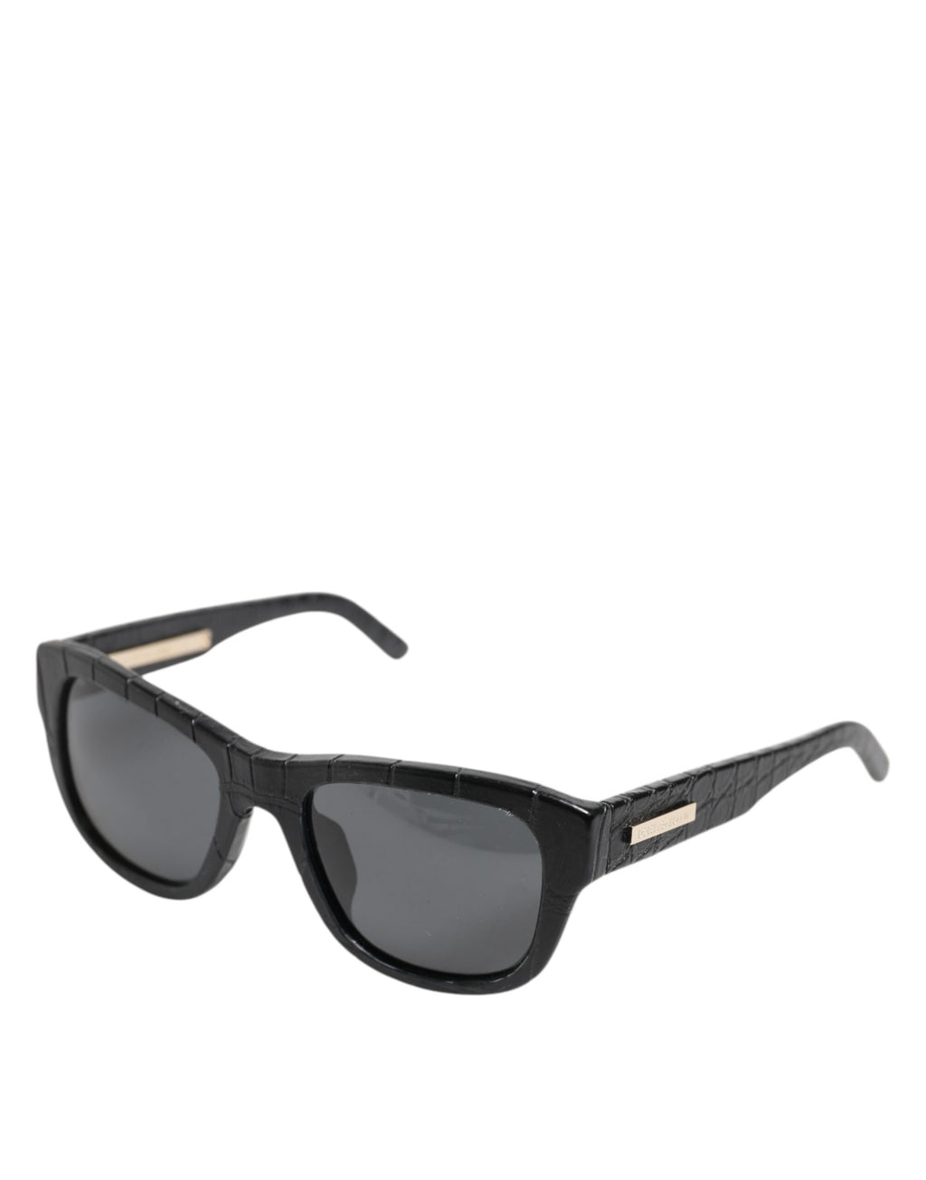 Dolce & Gabbana Black Leather Frame DG4177 Tinted Lens Sunglasses - Eljoys Fashion 