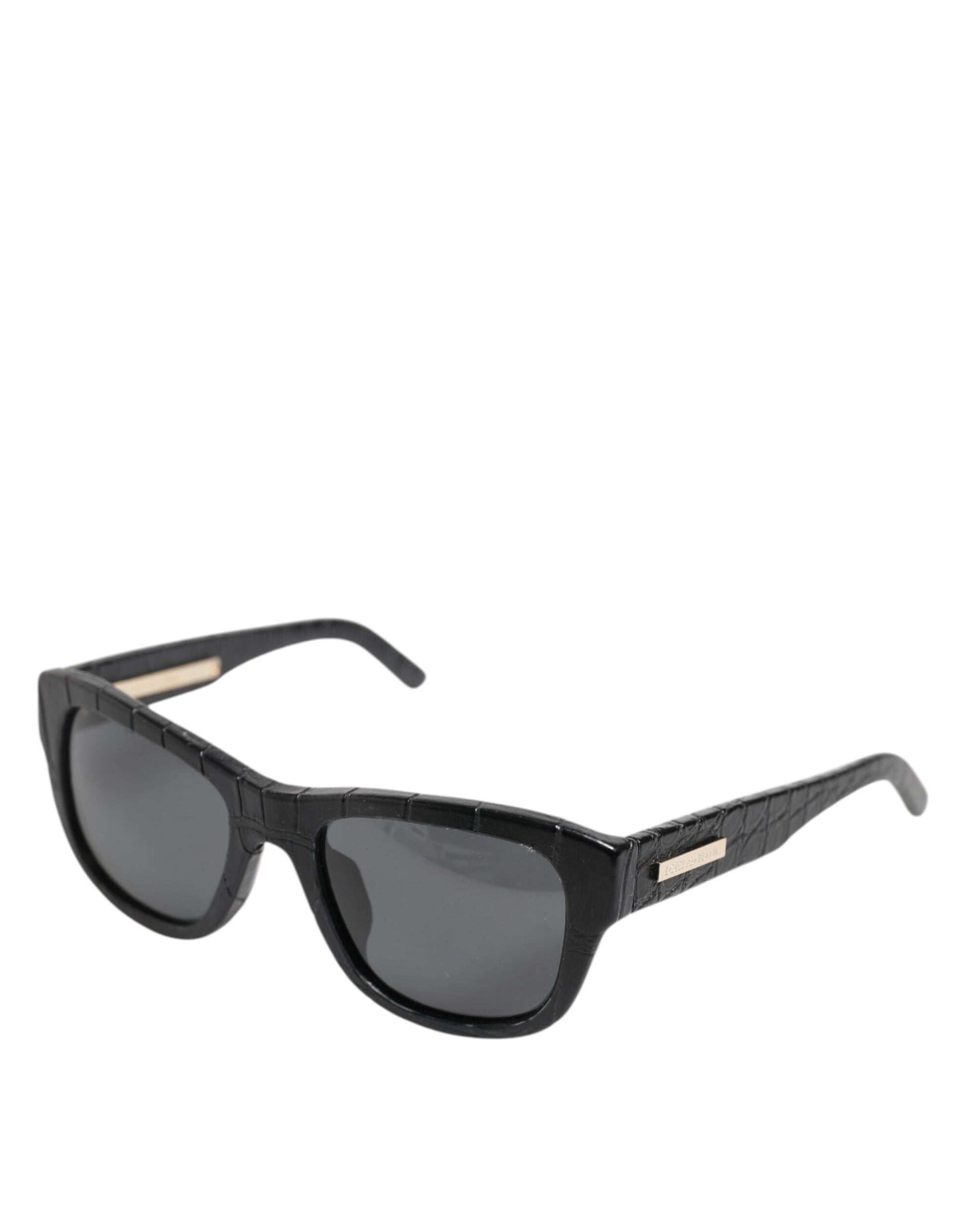 Dolce & Gabbana Black Leather Frame DG4177 Tinted Lens Sunglasses Dolce & Gabbana